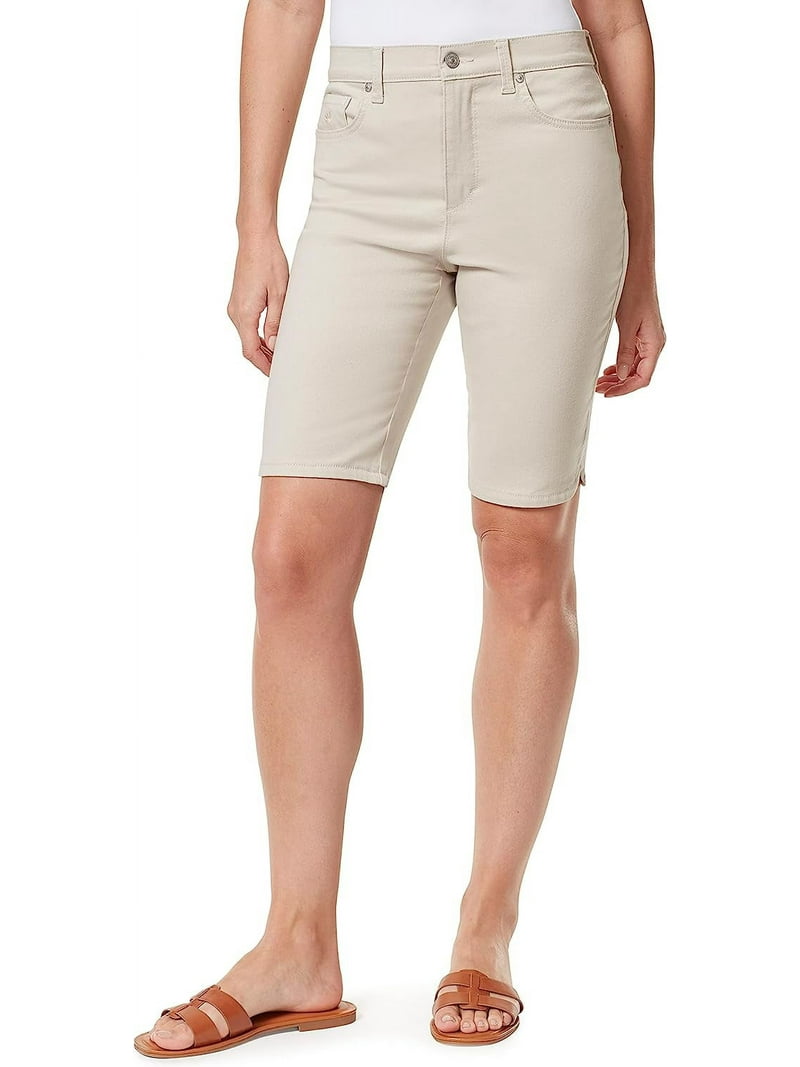 Gloria Vanderbilt Women's High Rise Amanda Bermuda Shorts, Stretch