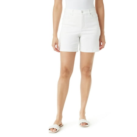 Gloria Vanderbilt Women's High Rise Amanda Shorts, 6" Inseam