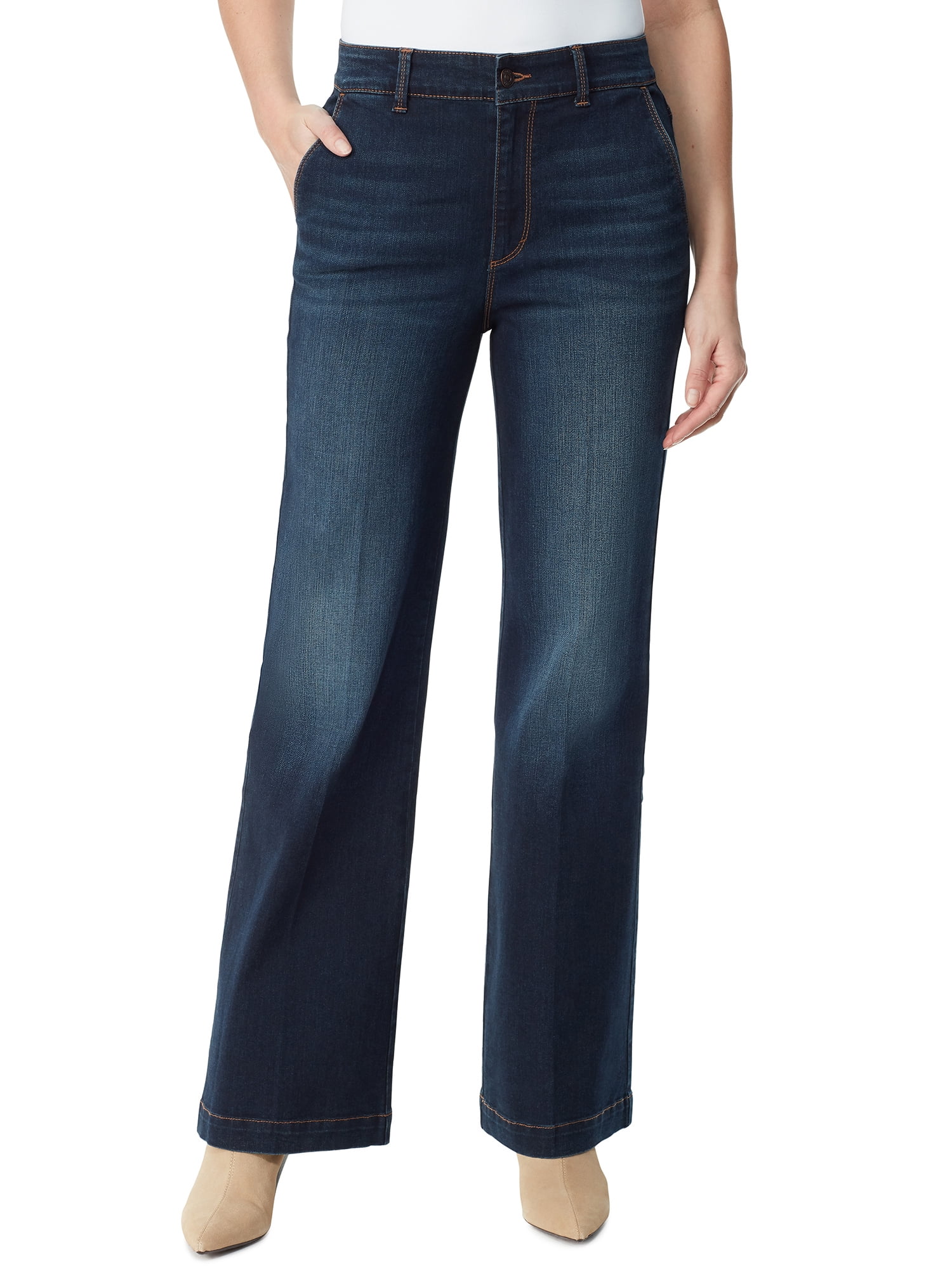 Gloria Vanderbilt Women's High Rise Flare Trouser Jean, Regular and ...