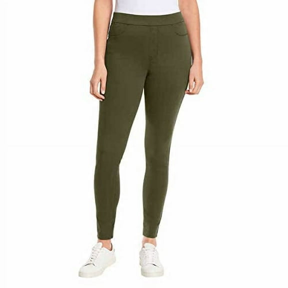 Gloria Vanderbilt Women's High Rise Pull-On Comfort Jean (10, Pine Glen)