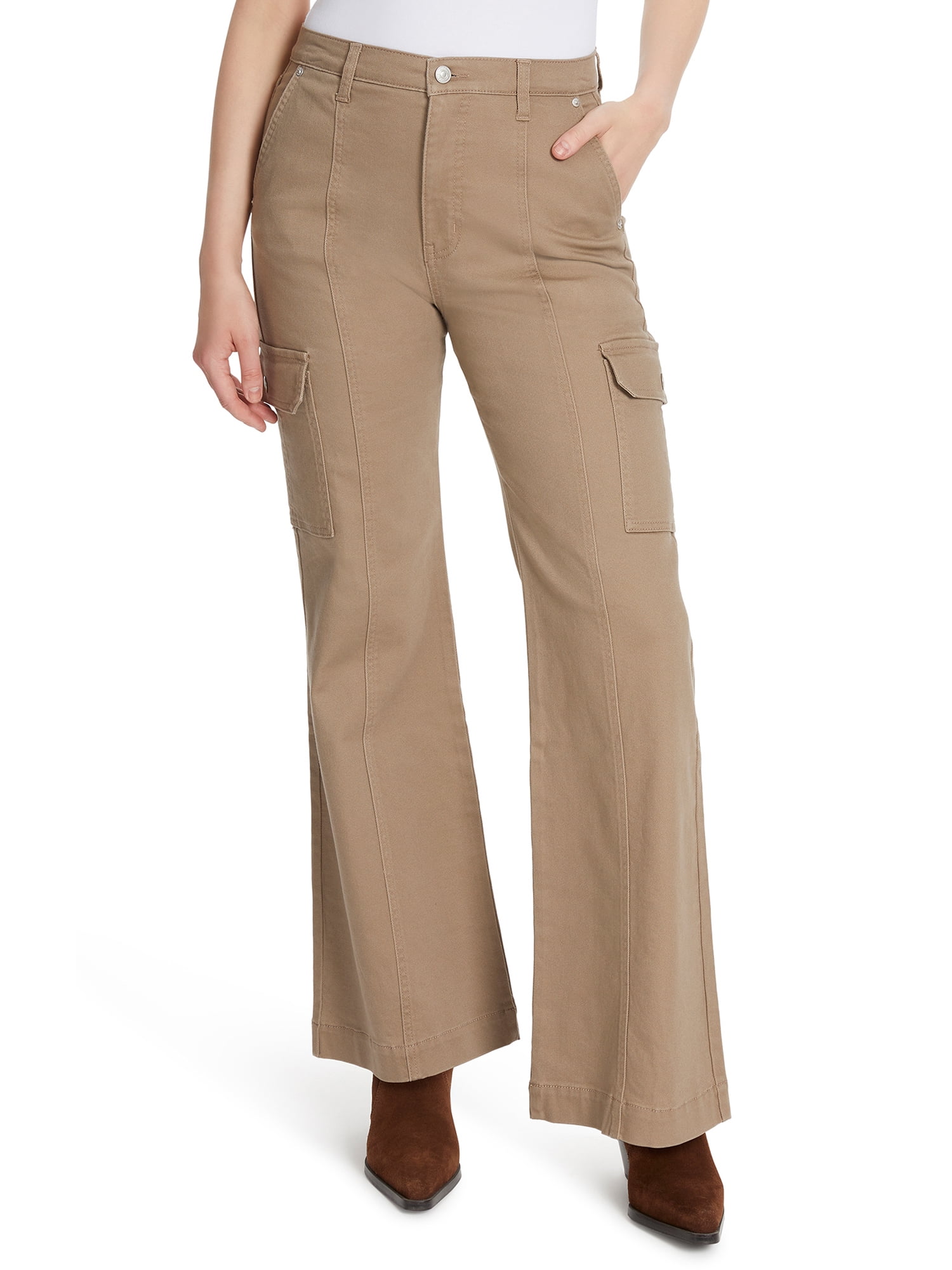【 MLB 】WOMAN BASIC COOPERS CARGO WIDE PANTS Gloria Vanderbilt Women's High Rise Wide Leg Cargo Jeans