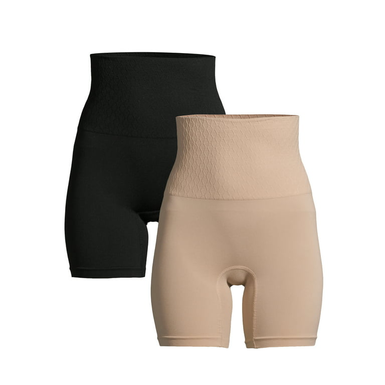 GloriaVanderbilt Women's Seamless Slip Short,2 Pack (BlackNude),Medium at   Women's Clothing store