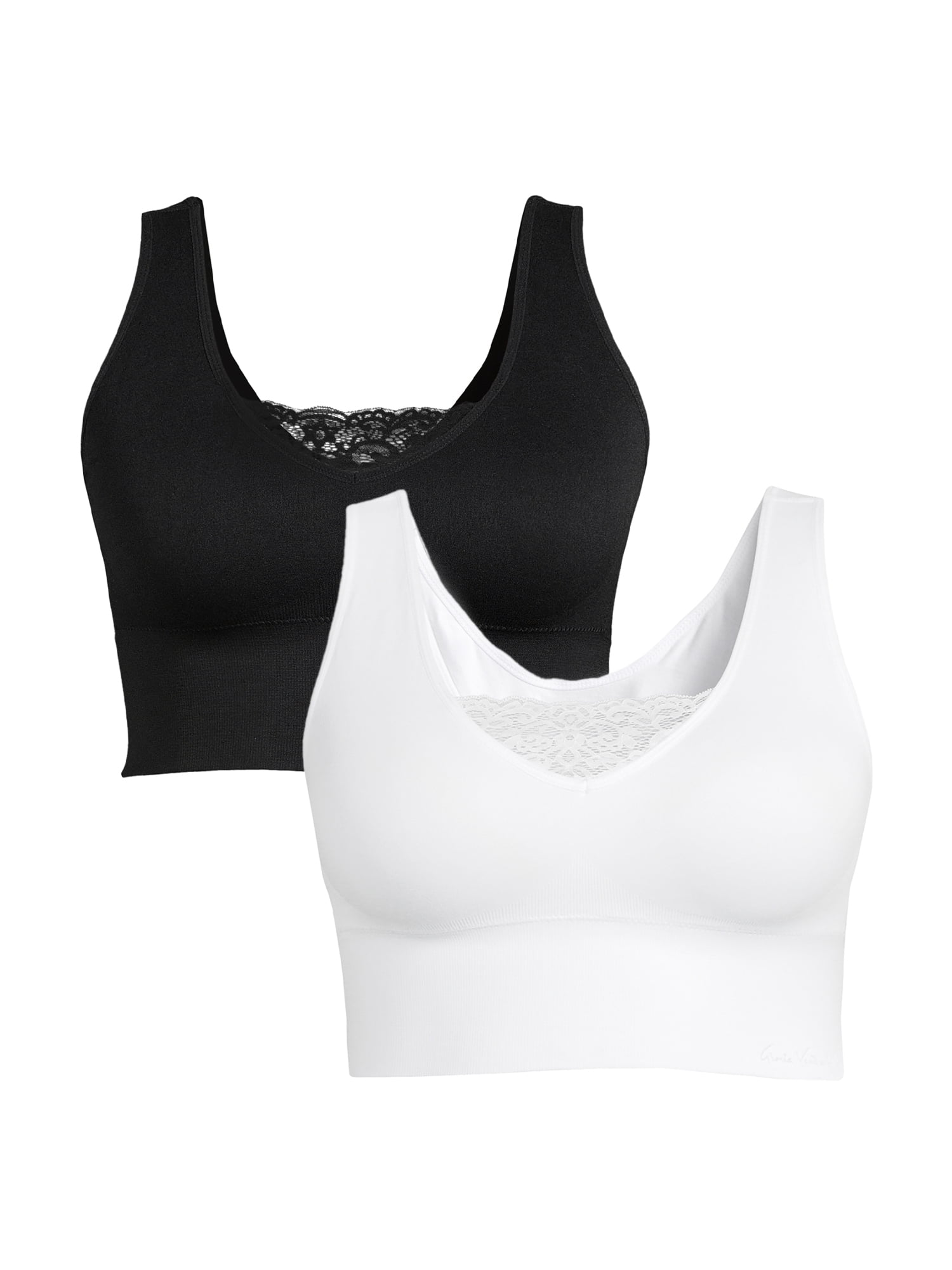 Seamless Bra with Lace Inset