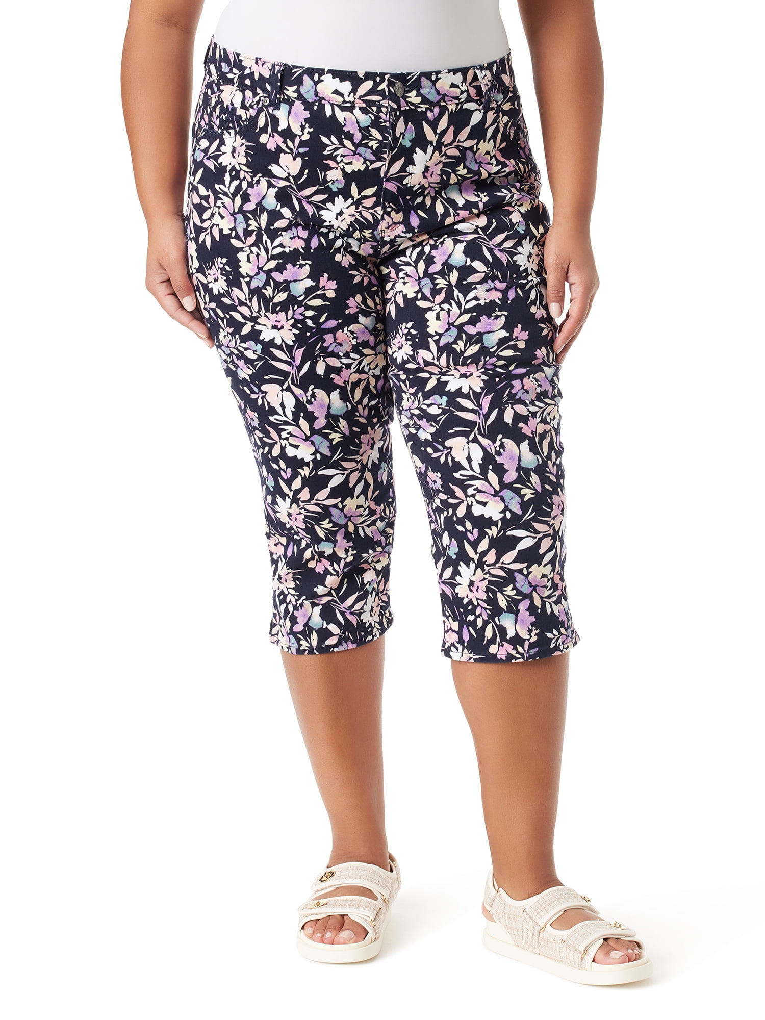 Plus size gloria vanderbilt amanda capris best sale