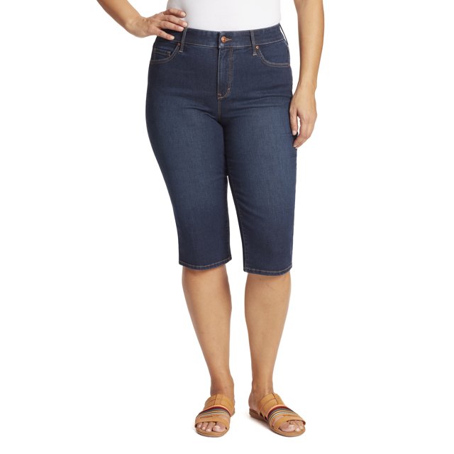 Gloria Vanderbilt Women's Plus Size Comfort Curvy Skimmer Shorts ...