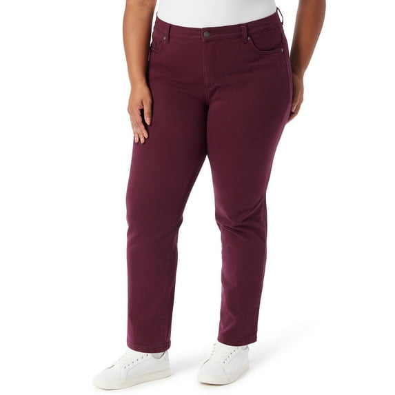 Gloria Vanderbilt Women's Plus Size High Rise Amanda Jean, 28" Inseam