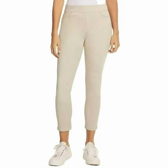 Gloria Vanderbilt Women's Pull-On Crop Length Mid-rise Pant (Beige, 8)