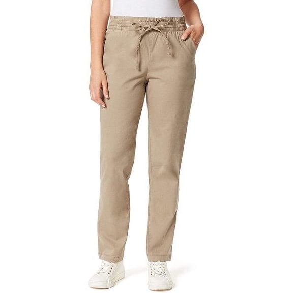 Gloria Vanderbilt Women's Ready To Go Pull On Chino Regular Pants Size: 10, Color: Hazelnut
