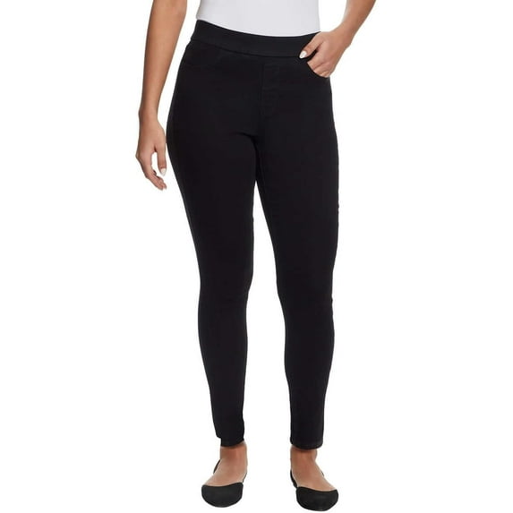 Gloria Vanderbilt Women's Skinny Mid-Rise Ankle Pull-On Pant, Black, 8