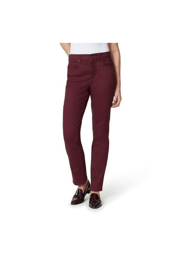 Women's Tapered Leg High Rise Classic Fit Pants, Huckleberry 8