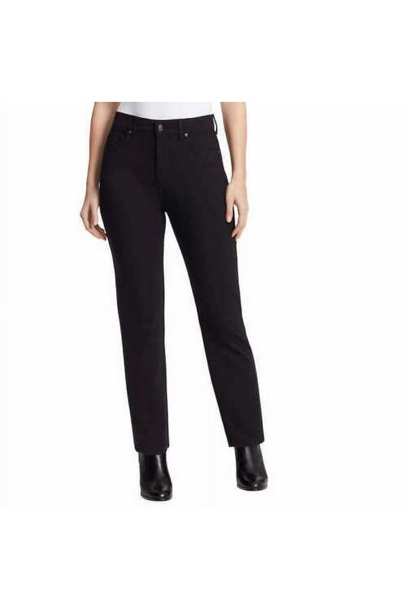 Women's Tapered Leg High Rise Pants, Black 6
