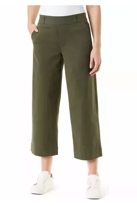 Women's Wide Leg Pants 10 Green