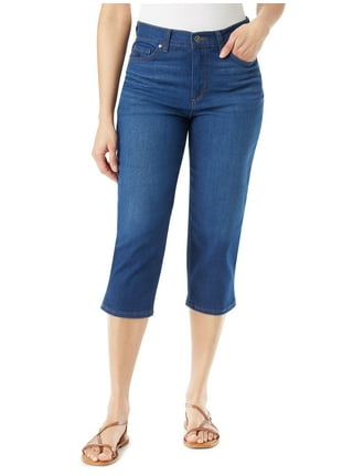 Gloria Vanderbilt Size 10 Capri Jeans Cuffed Flap Pockets Super