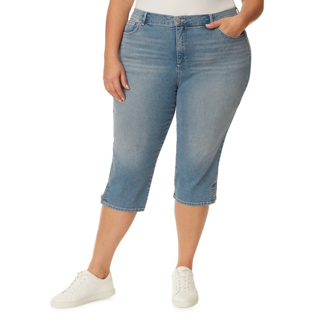 Gloria Vanderbilt Women's and Plus High Rise Amanda Capri, 21