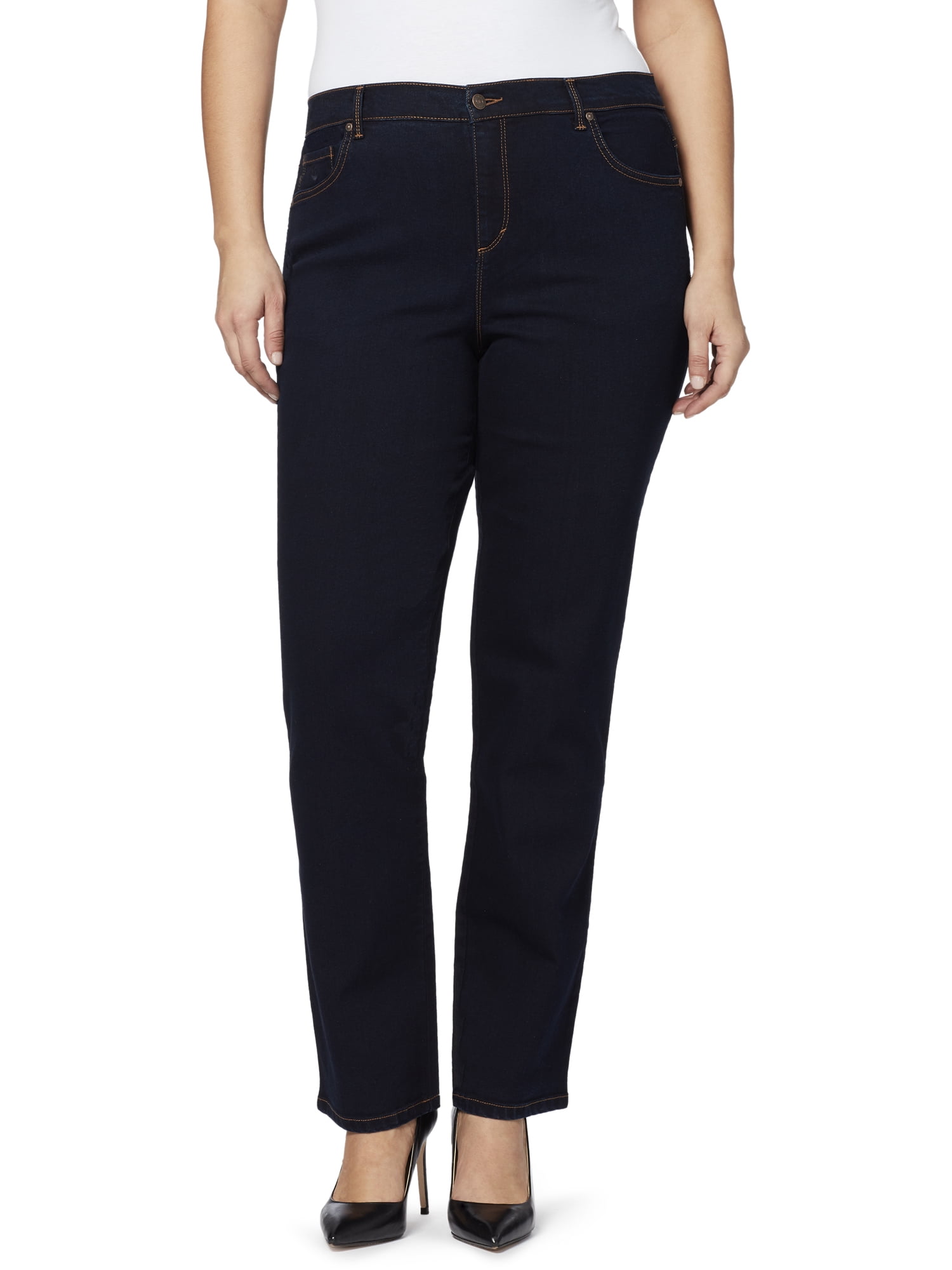 Gloria Vanderbilt Women's and Plus High Rise Amanda Straight Jean, 30" Regular, 29" Short Inseam