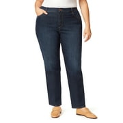 Gloria Vanderbilt Womens and Plus High Rise Amanda Straight Jean, 30 Regular, 29 Short Inseam