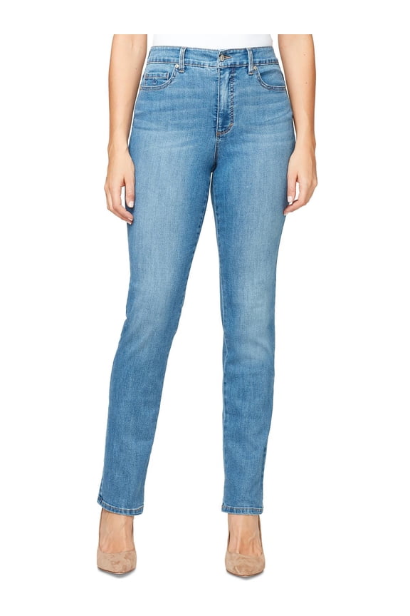 Womens Amanda Classic Rise Medium Wash Slim Jeans