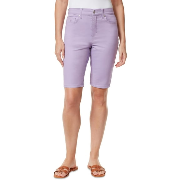 Gloria Vanderbilt Womens Amanda High Rise Knee-Length Bermuda Shorts