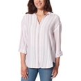 thumbnail image 1 of Gloria Vanderbilt Womens Amanda Striped Collared Button-Down Top, 1 of 2
