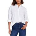 thumbnail image 1 of Gloria Vanderbilt Womens Amanda Striped Collared Button-Down Top, 1 of 6