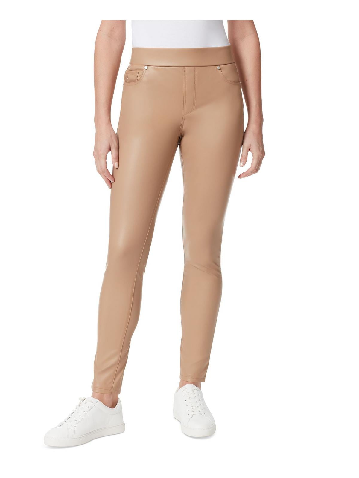 Gloria Vanderbilt Womens Avery Faux Leather Mid-Rise Leggings