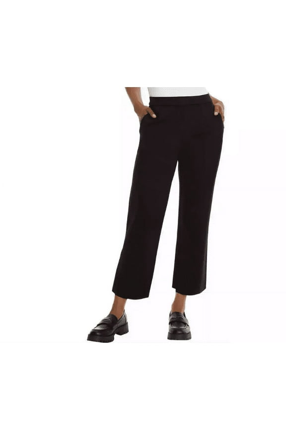 Womens Crop Length Pull On Ponte Pant Black M 8-10