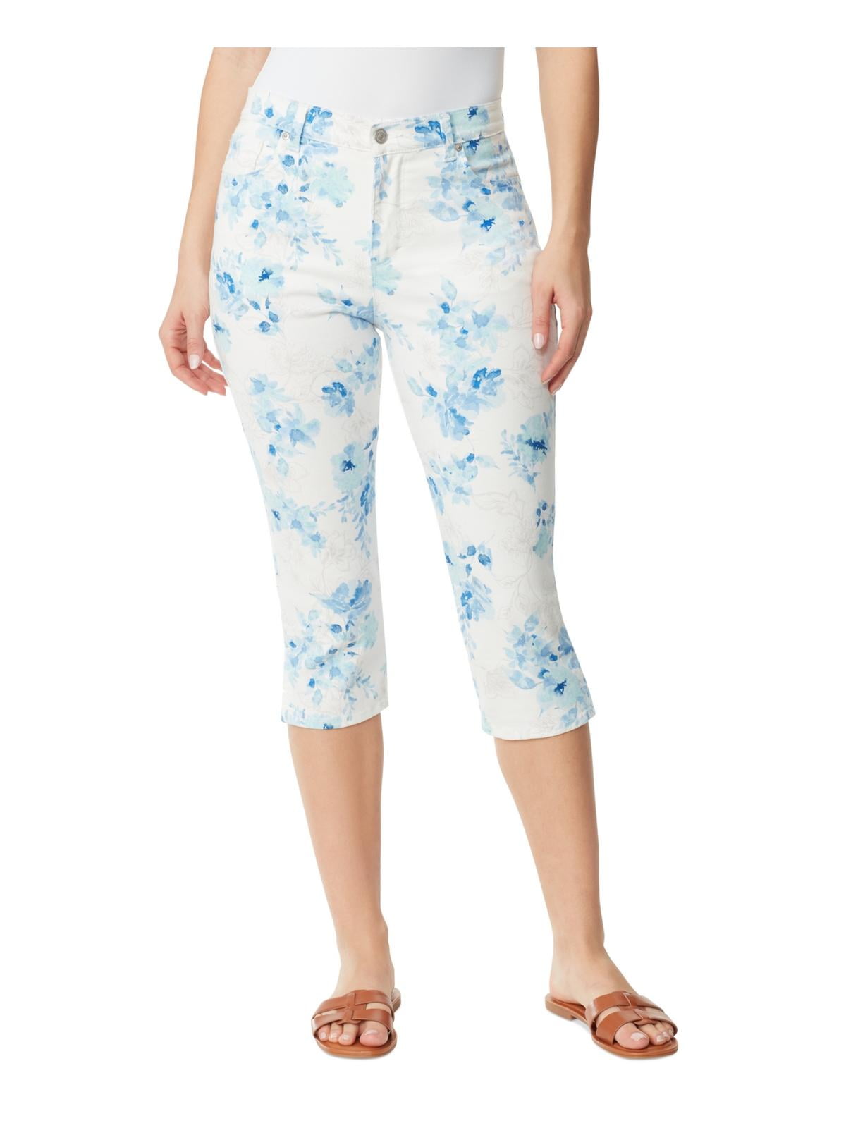Gloria Vanderbilt Womens Cropped Floral Cropped Jeans - Walmart.com