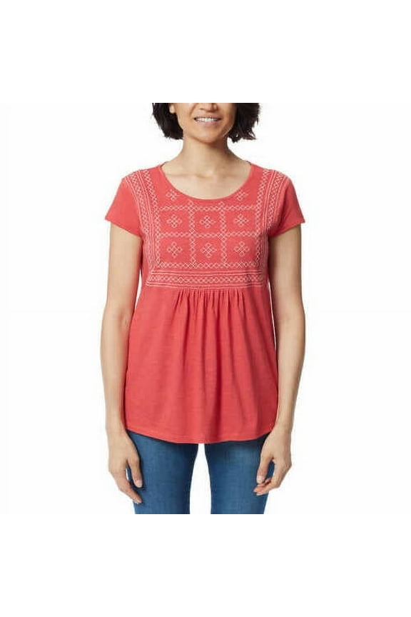 Womens Embroidered Top,Baked Apple,Small