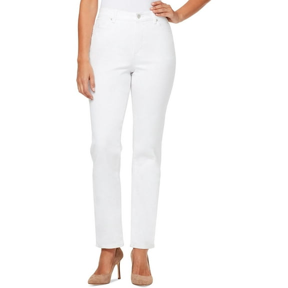 Gloria Vanderbilt Womens Petites Ankle Slimming Straight Leg Jeans