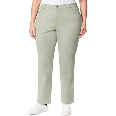 Gloria Vanderbilt Womens Plus Amanda Average Length Jean Frosted Glass 20W