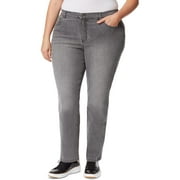 GLORIA VANDERBILT Womens Plus Amanda Tapered Classic Rise Straight Leg Jeans