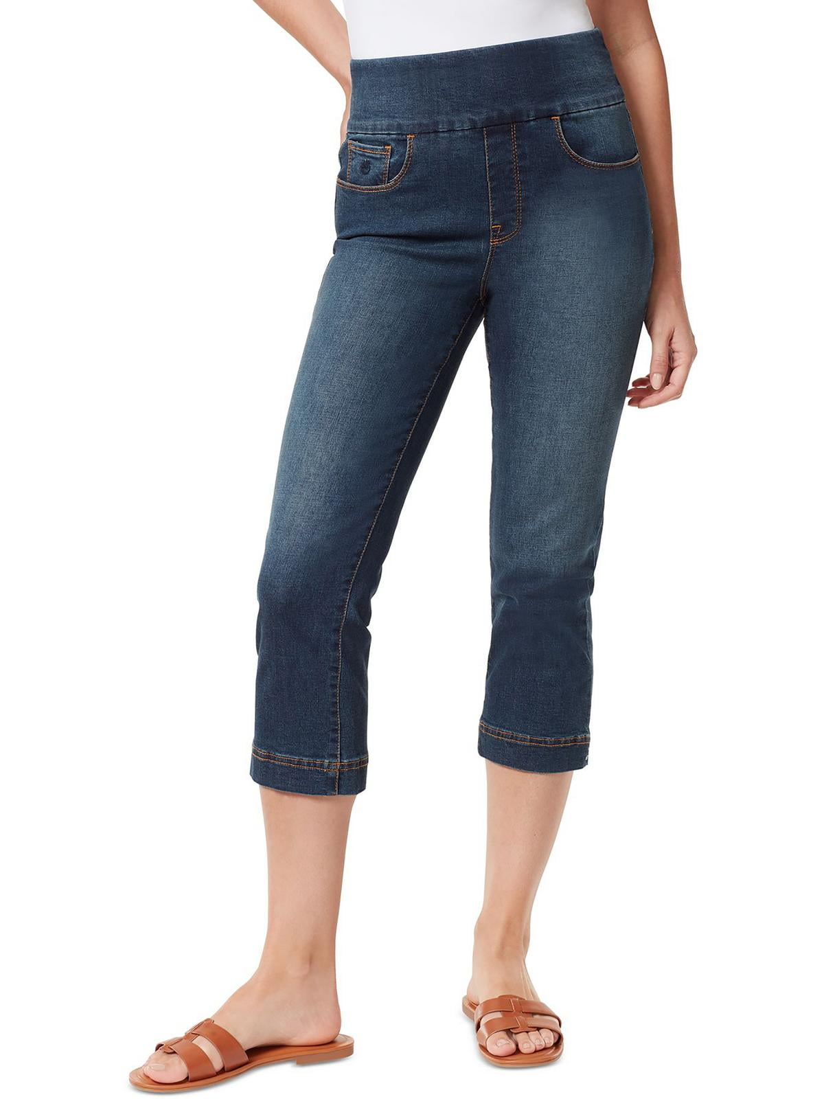 Gloria Vanderbilt Womens Tummy Slimming High Rise Capri Jeans - Walmart.com