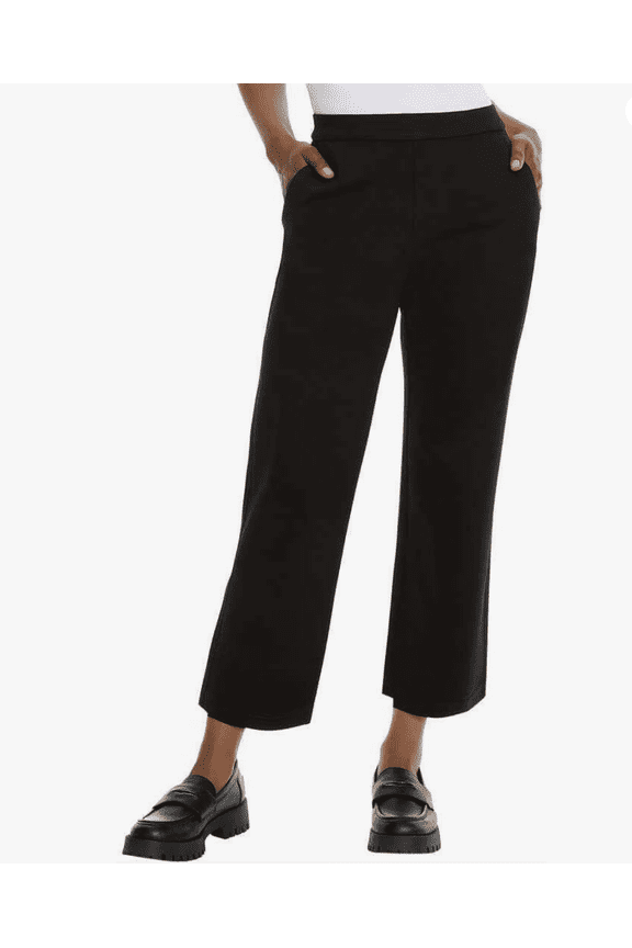 Women's Small Slimming Tummy Control Ponte Straight Cropped Pants