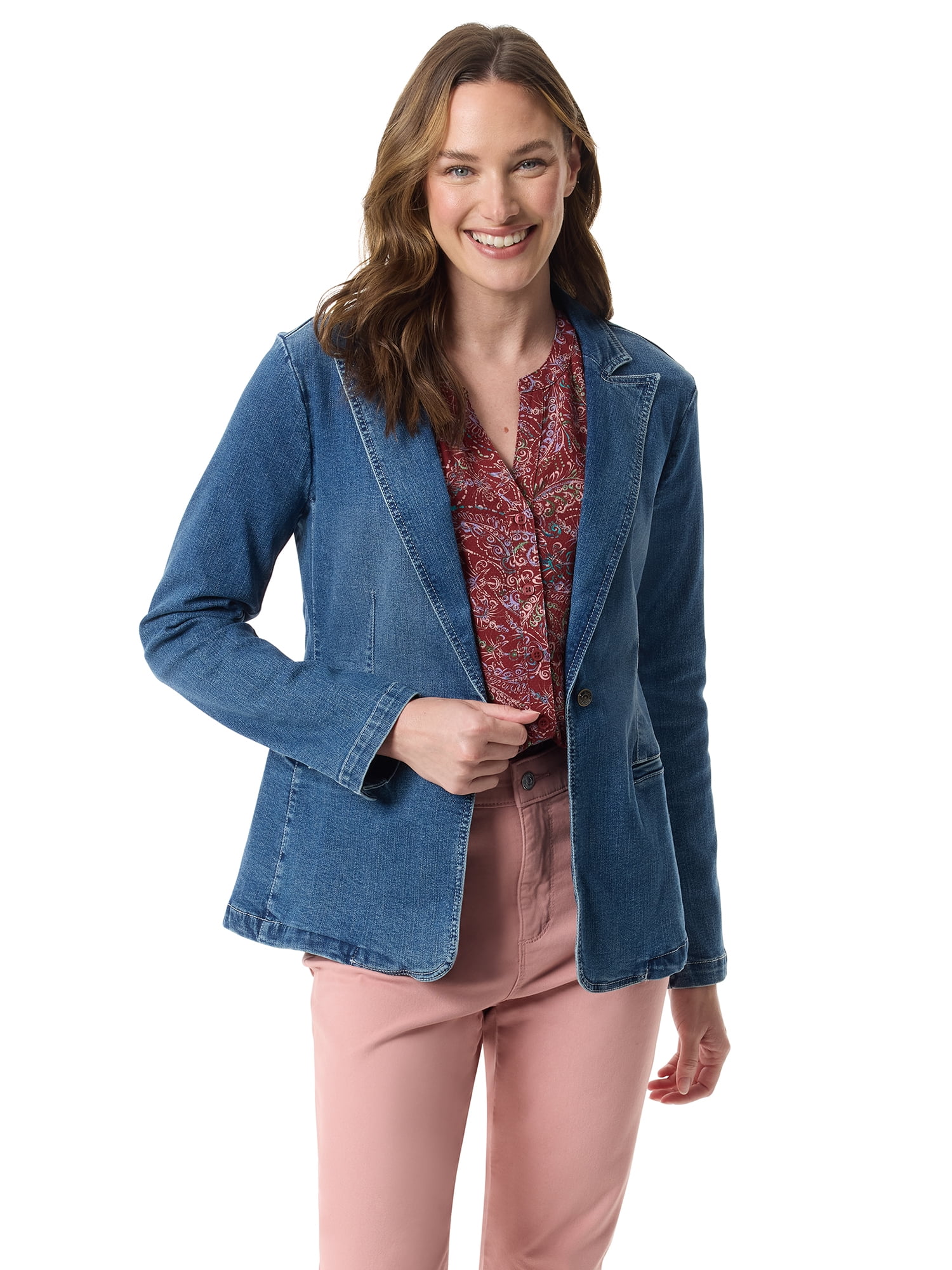 Gloria Vanderbit Swan Series Fitted Blazer, Sizes XS-XXXL - Walmart.com