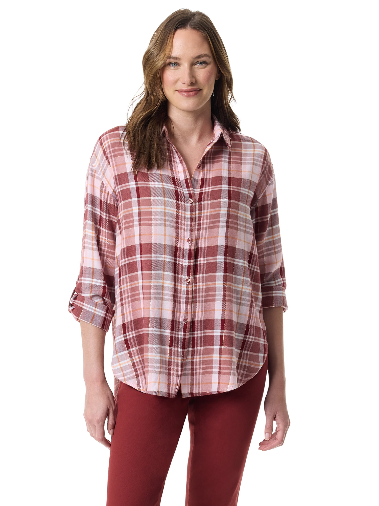 Gloria Vanderbilt Swan Series Women's Amanda Oversized Shirt, Sizes S ...