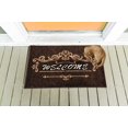 thumbnail image 1 of Gloria Welcome Outdoor Rugs Non Slip Rubber Backing Brown Door Mat (20" x 30"), 1 of 10