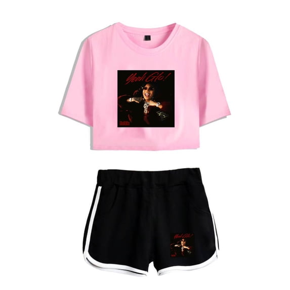 Glorilla Yeah Glo Tshirt&Shorts 2 Piece Set Casual Short Sleeve&Trousers 2 Piece Suit