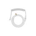 thumbnail image 1 of Glorious Gaming Artisan USB-C Coiled Braided Cable for Mechanical Gaming Keyboards, Ghost White, 1 of 7