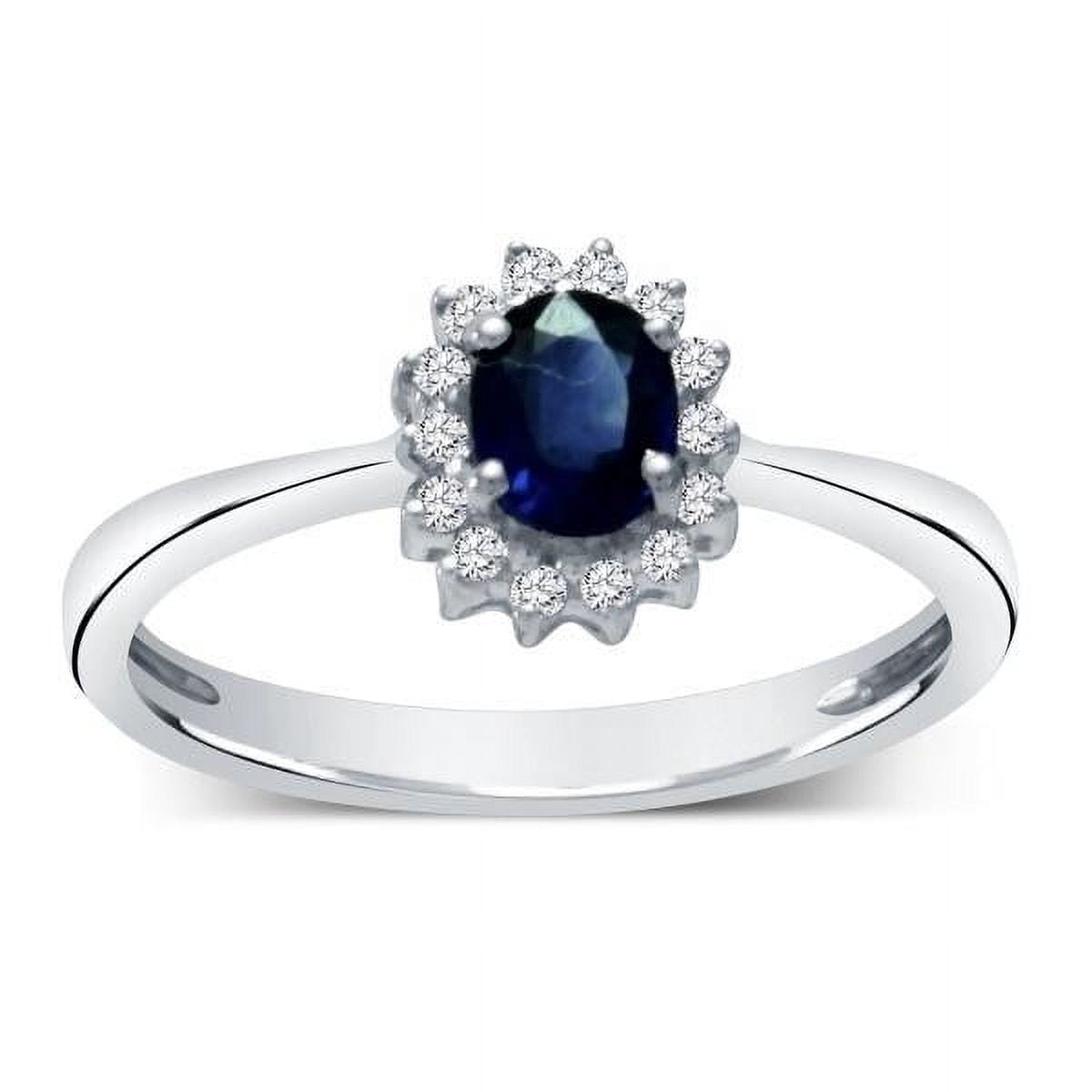 Glorious Blue Sapphire 8X6mm Oval Cut And Moissanite Diamond Halo ...
