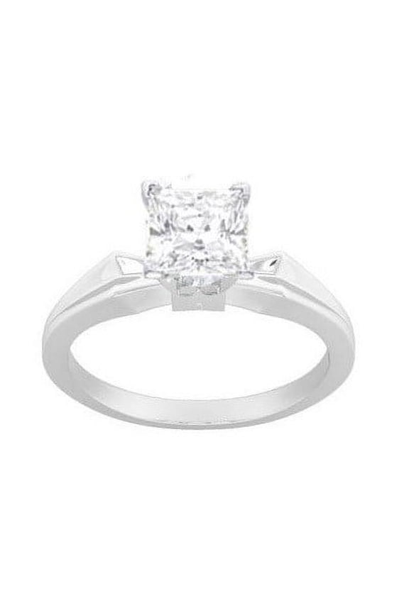 Glorious Cheap Solitaire Ring Half Carat Princess Cut Diamond on Gold