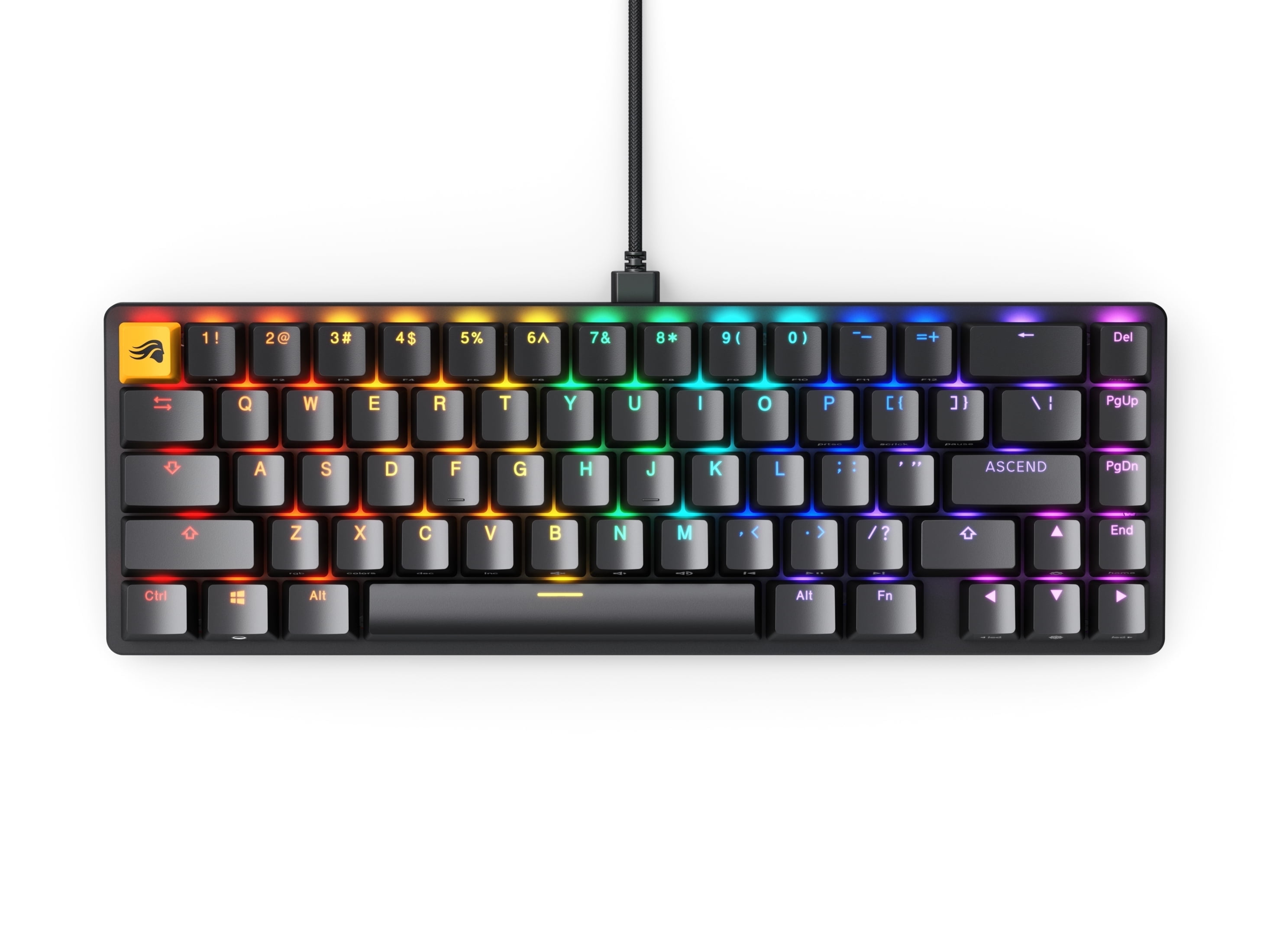Glorious Gaming GMMK 2 - TKL Mechanical Keyboard - Custom 65% Keyboard - Compact -Hotswap w/Cherry Mx Style Switches - Incl. Double Shot Keycaps & Linear Switches - Black