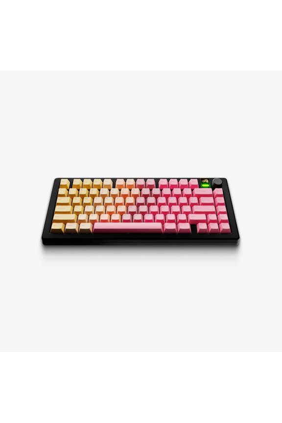 Gaming GPBT Gradient ANSI PBT Fade Resistant Dye Sublimated Keycap Set for Full Size, TKL, and Compact Mechanical Keyboards - Grapefruit