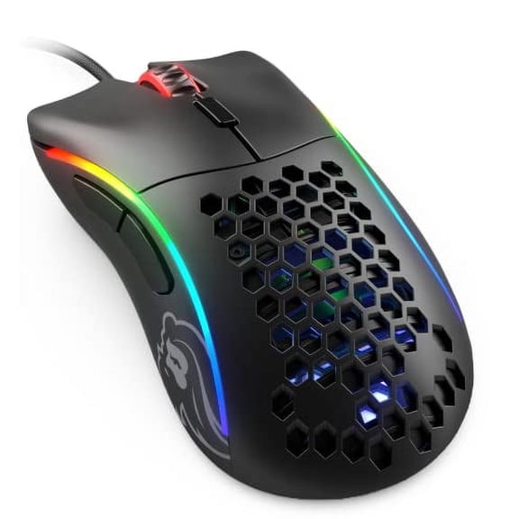 Glorious Gaming Mouse - Glorious Model D Minus Honeycomb Mouse - Superlight RGB PC Mouse - 62 g - Matte Black Wired Mouse