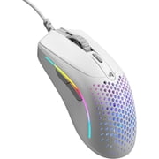Glorious Gaming - Superlight Wired PC Gaming Mouse with Honeycomb Shell, 6 Programmable Buttons, RGB Lighting & PTFE Skates - Model O 2 Mini, Matte White