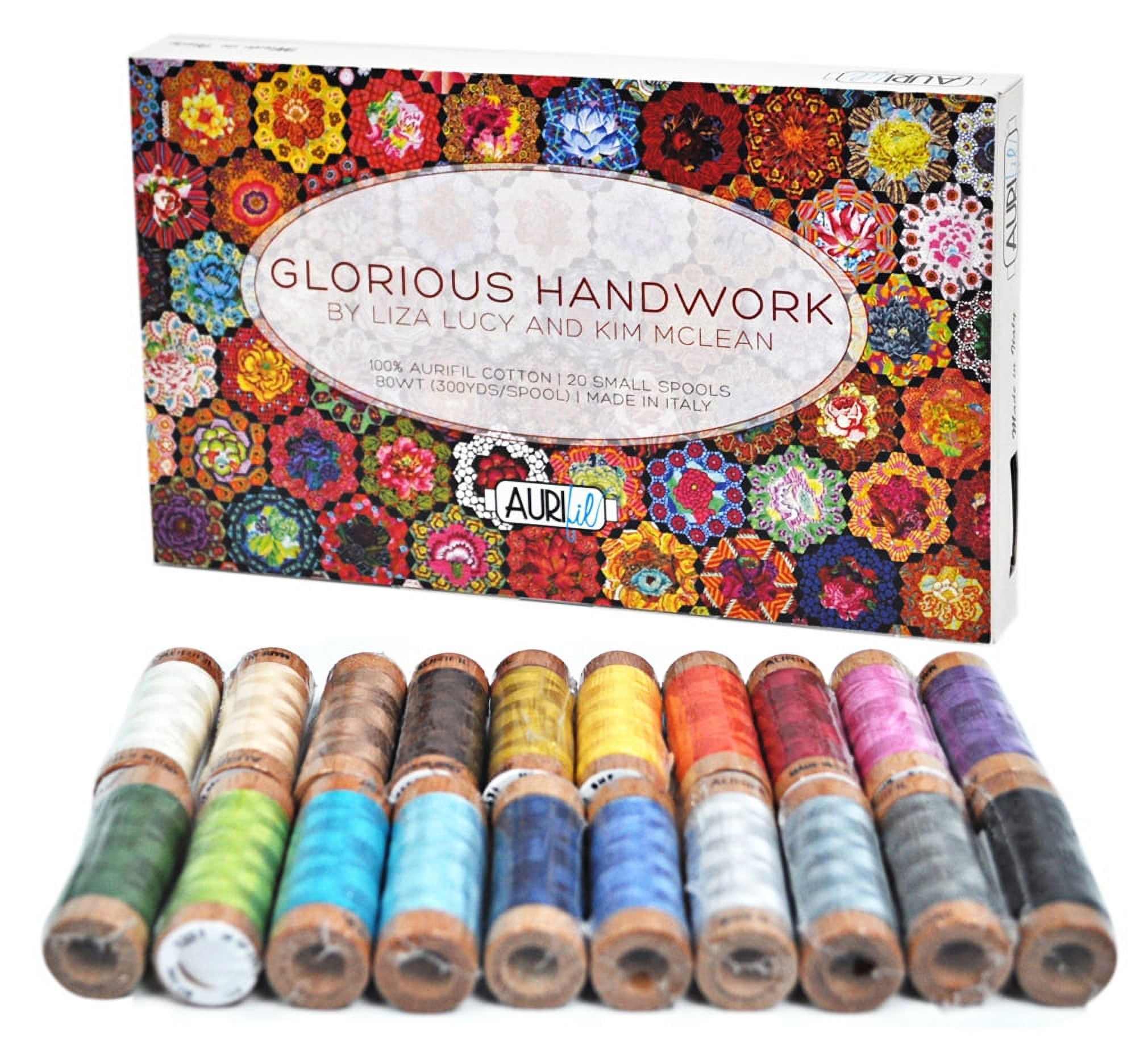 Aurifil - Glorious Handwork Thread by Liza Lucy & Kim McLean 80wt 20 Small Spools