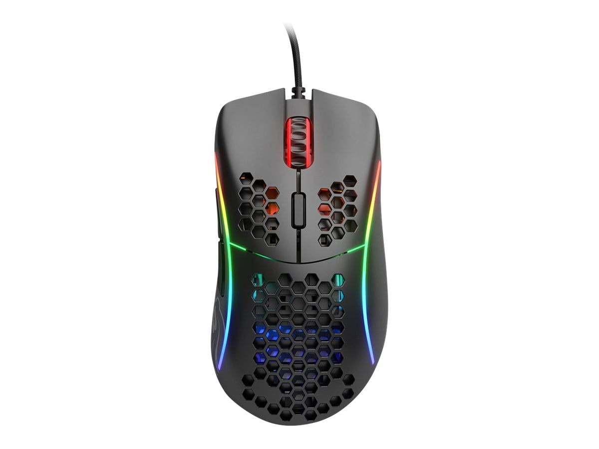 Glorious Model D - Mouse - optical - 6 buttons - wired - USB 2.0 - matte  black