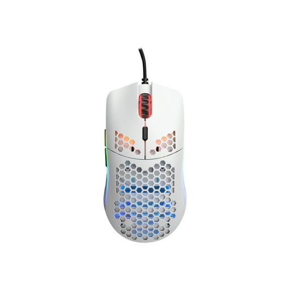 Glorious Model O Minus - Mouse - optical - 6 buttons - wired - USB 2.0 - matte white