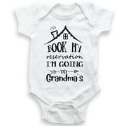 Glory Be Co Unisex Cotton Staying At Grandma's Bodysuit, White, 24 Months