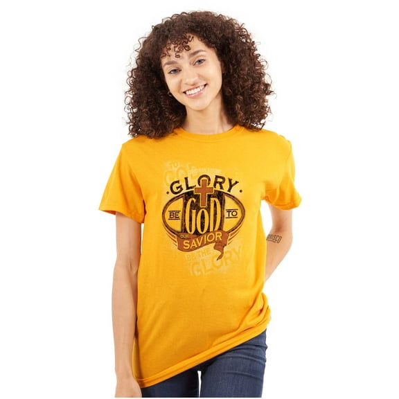 Glory Be To God Religious Faith Men's Graphic T Shirt Tees Brisco Brands S