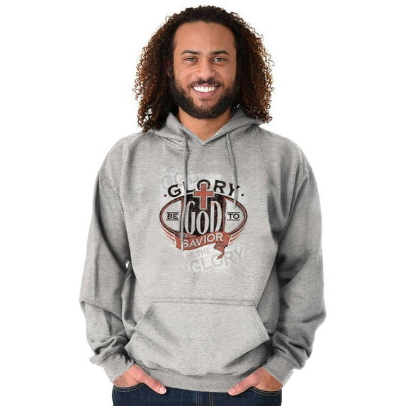 Glory Be To God Religious Faith Unisex Plus Fleece Graphic Hoodie Brisco Brands 3X